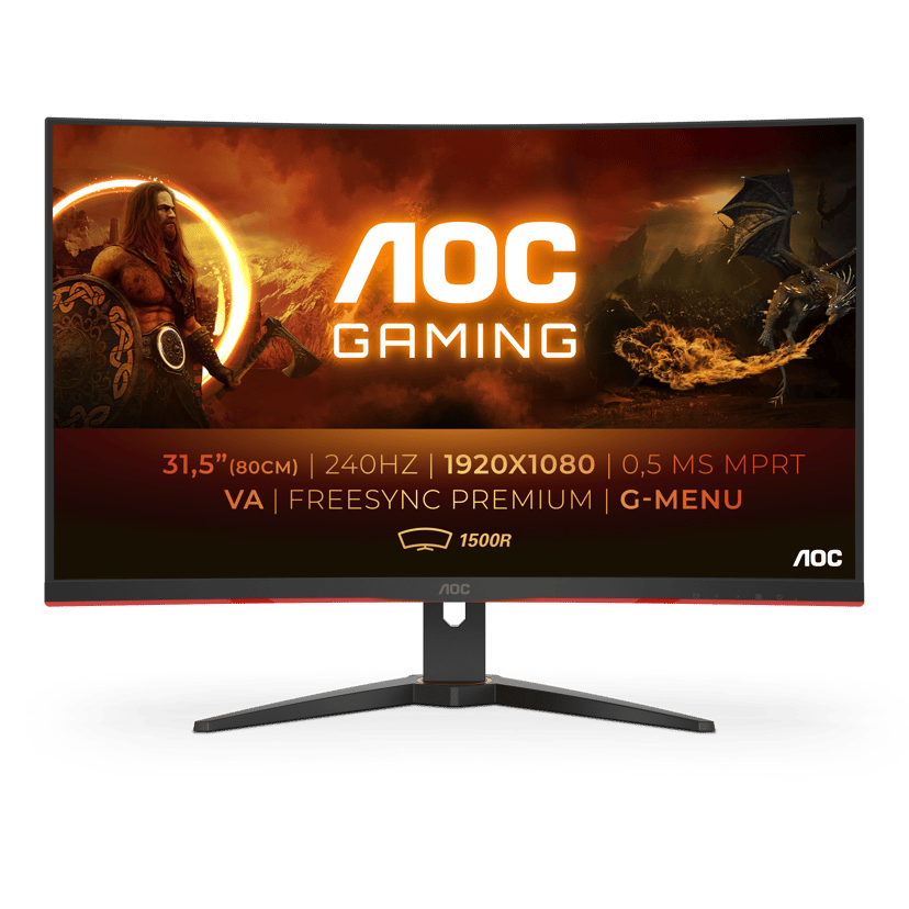 AOC C32G2ZE 32" FHD VA 16:9 Curved 31.5" 1920 × 1080pixels VA 16:9 240Hz