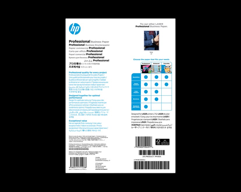 HP Papier Professional Glossy A4 200g Laserjet 150 Ark