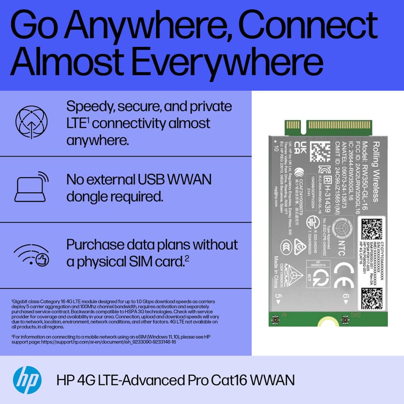 HP 4G LTE-Advanced Pro Cat19 WWAN