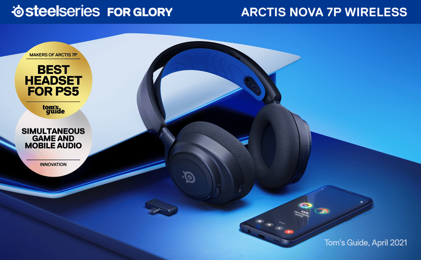 Steelseries Arctis Nova 7P USB-C Blå, Svart