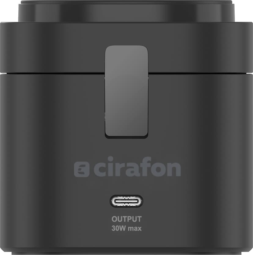 Cirafon DC-PD65WL mobilladdare Hörlurar, Mobiltelefon, Smartwatch Svart Trådlös laddning Snabb laddning inomhus Svart