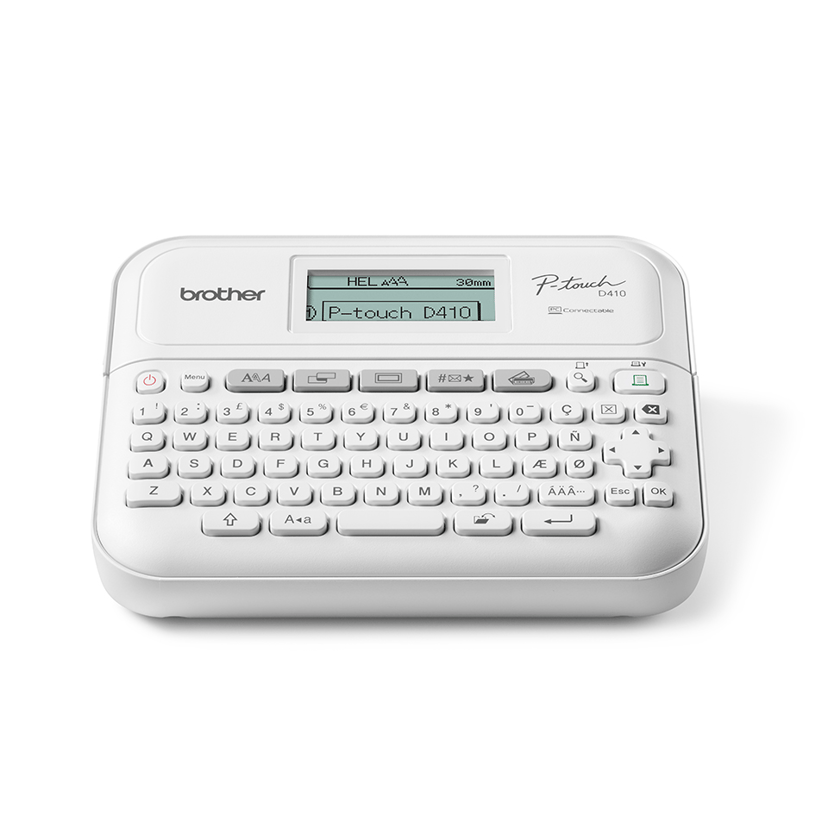 Brother PT-D410 etikettitulostin Lämpösiirto 180 x 180 DPI 20 mm/s Langallinen TZe QWERTY