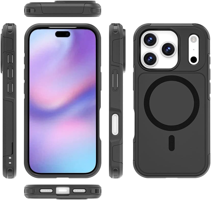 Cirafon Aegis Iskunkestävä MagSafe-puhelinkotelo (MIL-STD-810H) iPhone 17 Pro Musta