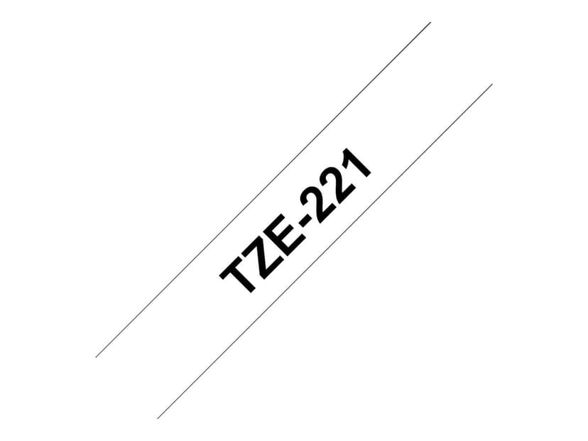 Brother Tape 9mm TZe-221 Svart/Vit
