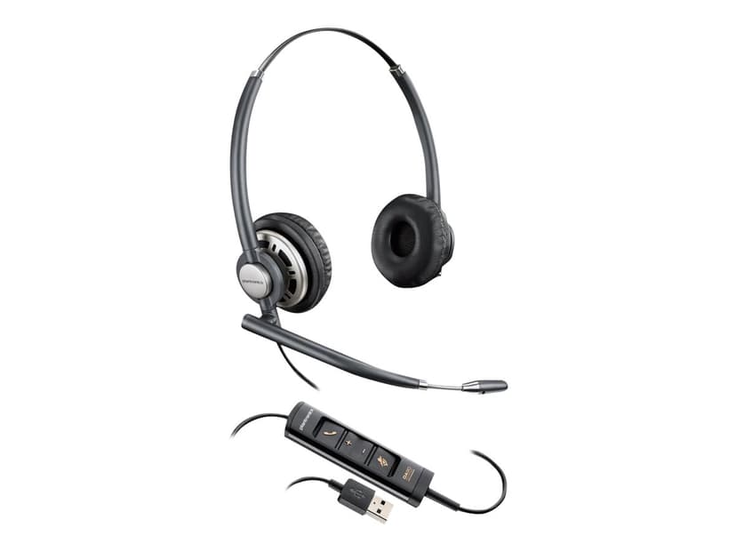 Poly EncorePro HW725 Sølv, Sort