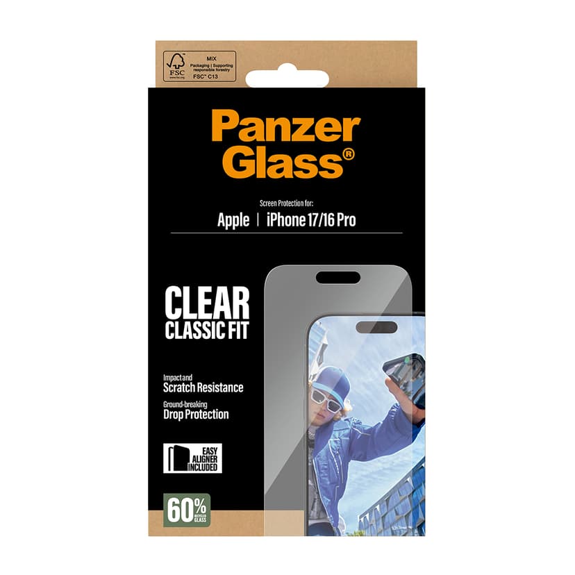 Panzerglass Classic Fit skärmskydd iPhone 17