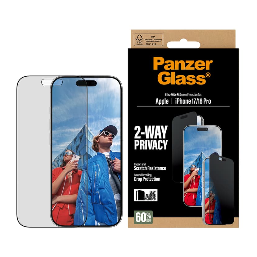 Panzerglass Ultra-Wide Fit Privacy skärmskydd iPhone 17