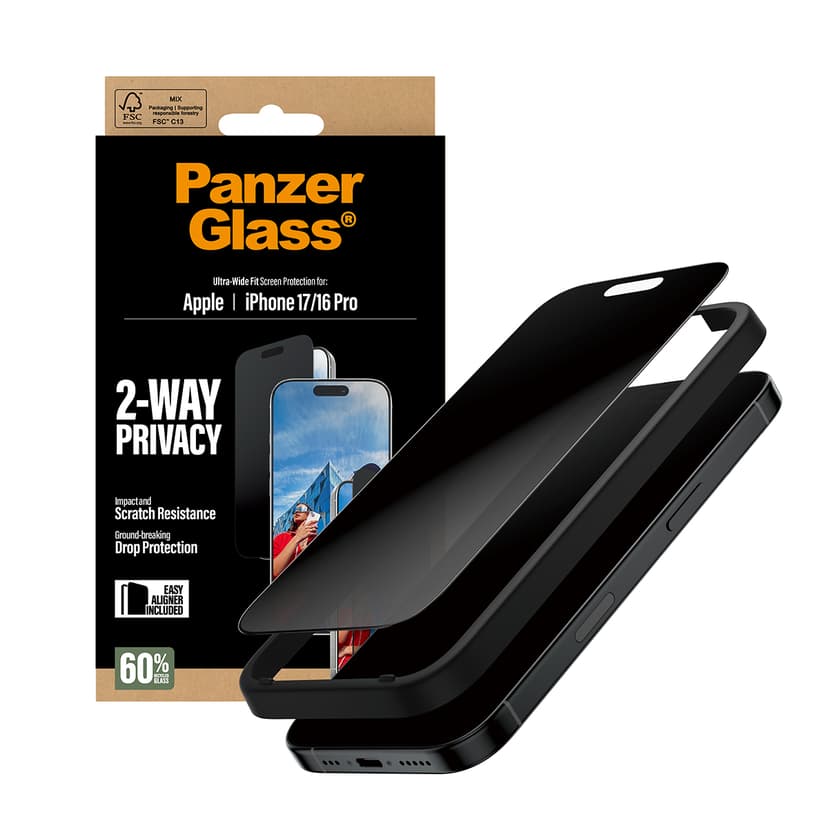 Panzerglass Ultra-Wide Fit Privacy skärmskydd iPhone 17