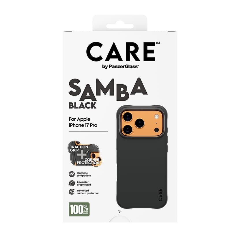 Panzerglass Care Fashionable Case Samba Magsafe iPhone 17 Pro Zwart