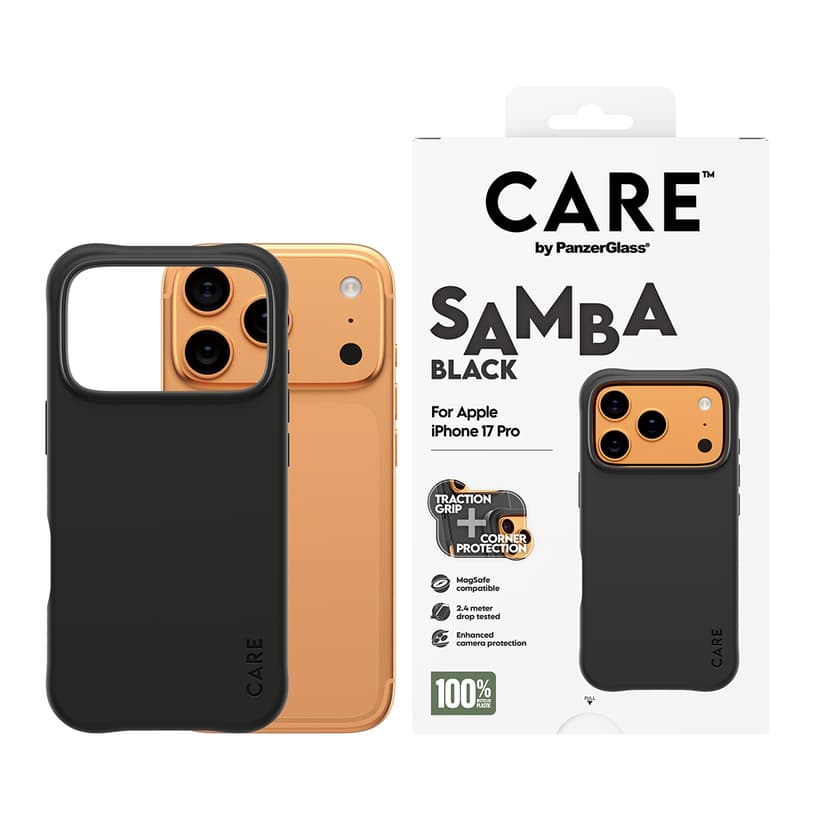 Panzerglass Care Fashionable Case Samba Magsafe iPhone 17 Pro Zwart