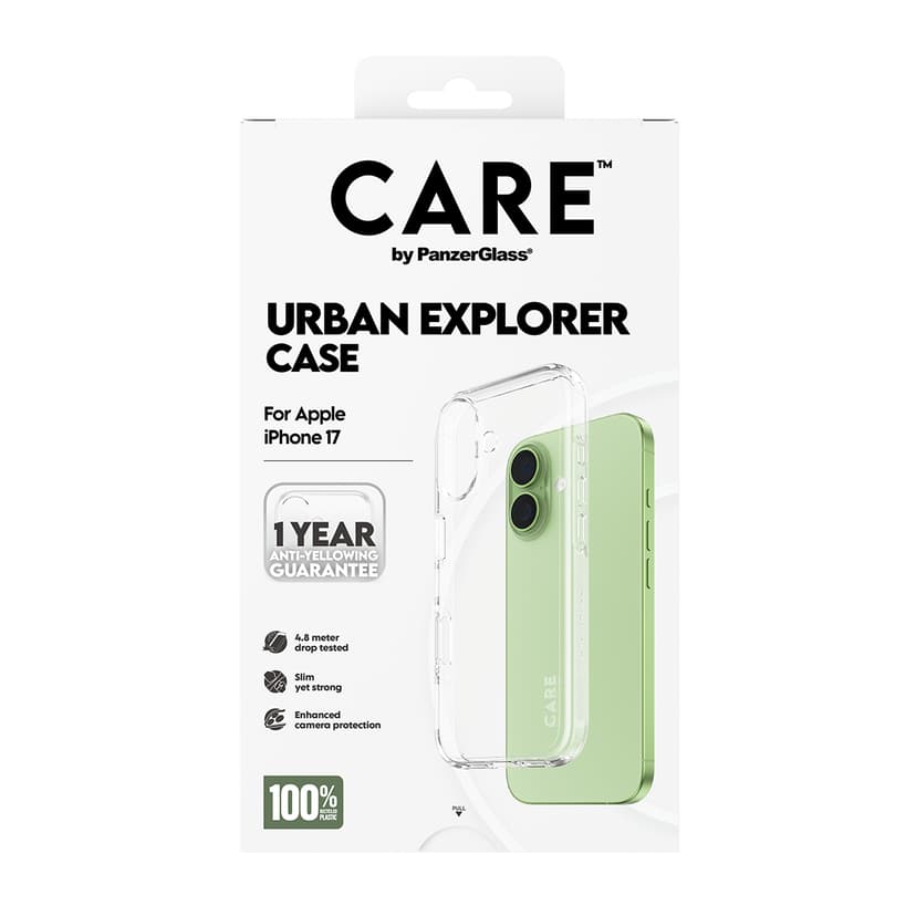 Panzerglass Care Urban Combat Case iPhone 17 Läpinäkyvä