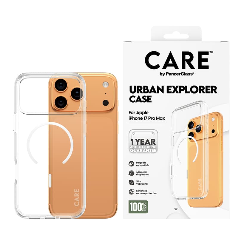 Panzerglass Care Urban Explorer Case Magsafe iPhone 17 Pro Max Transparent