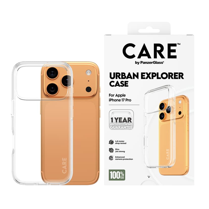 Panzerglass Care Urban Combat Case iPhone 17 Pro Läpinäkyvä