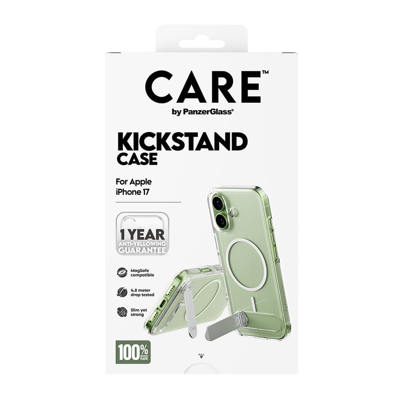 Panzerglass Care Feature Case Kickstand/Magsafe iPhone 17 Gjennomsiktig