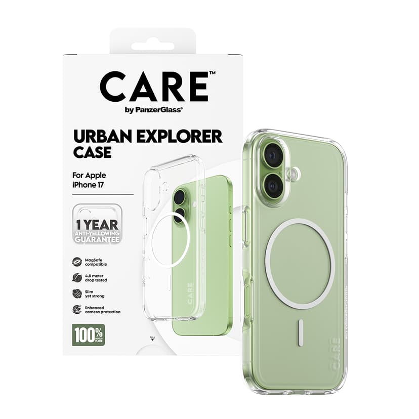Panzerglass Care Urban Explorer Case Magsafe iPhone 17 Gjennomsiktig
