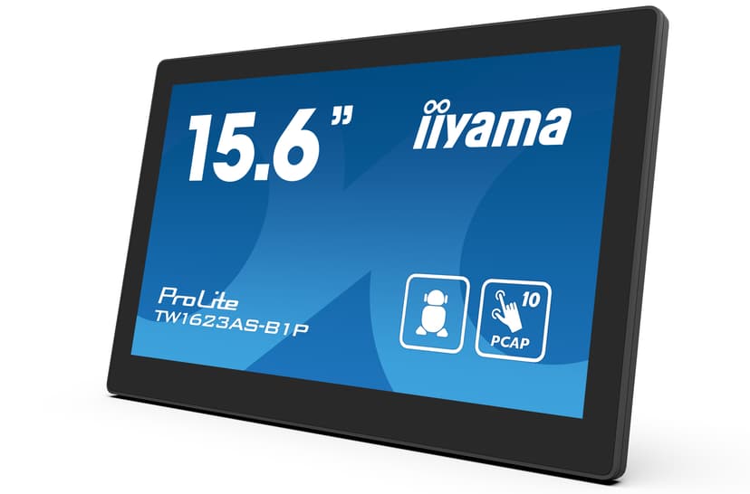 iiyama ProLite TW1623AS-B1P 15.6" FHD IPS Touch Android 13 Svart 15.6" 15.6" IPS 1920 × 1080pixels 450cd/m² 1920 × 1080pixels IPS 16:9