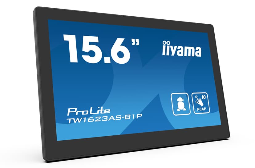 iiyama ProLite TW1623AS-B1P 15.6" FHD IPS Touch Android 13 Zwart 15.6" 15.6" IPS 1920 × 1080pixels 450cd/m² 1920 × 1080pixels IPS 16:9