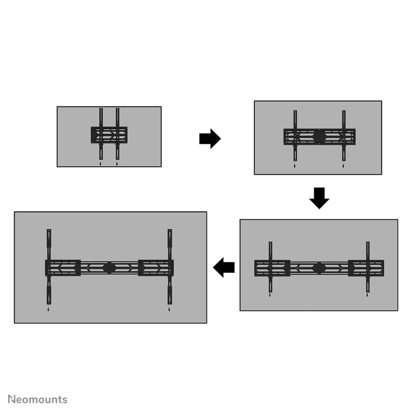 Neomounts WL30S-950BL19 - fixed wall mount for 55-110" screens