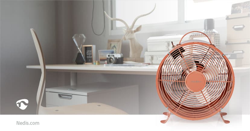 Nedis Table Fan 2-Speed Pink