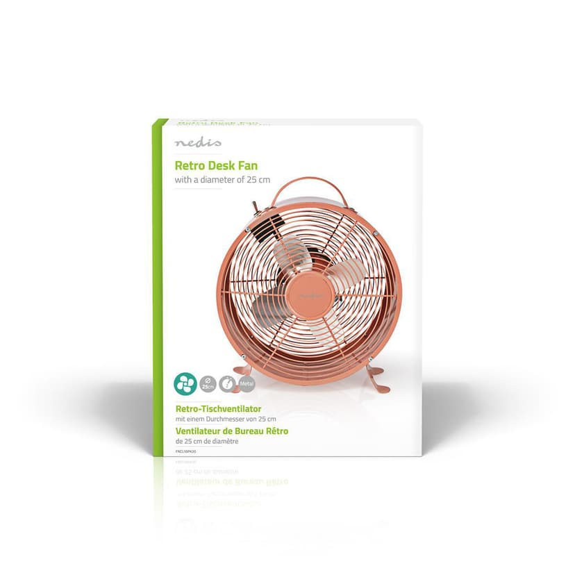 Nedis Table Fan 2-Speed Pink