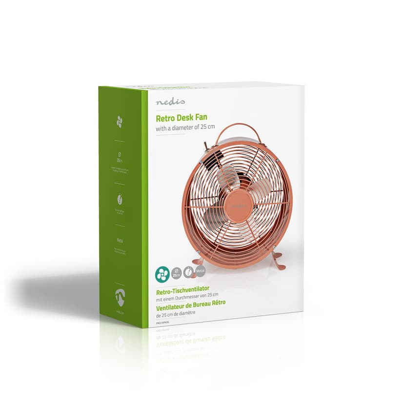 Nedis Table Fan 2-Speed Pink