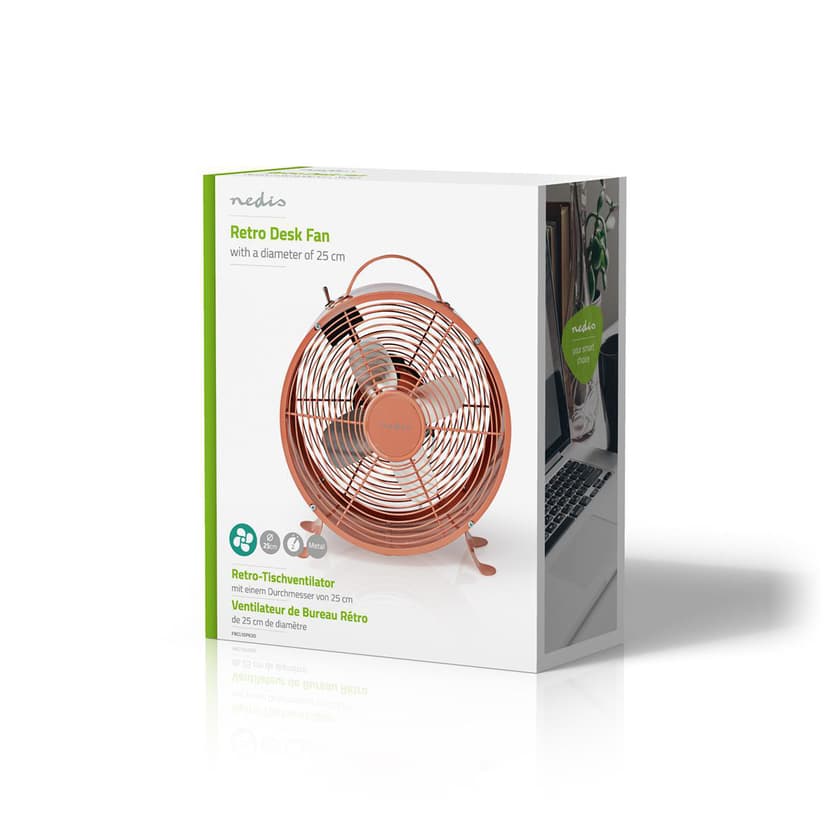 Nedis Table Fan 2-Speed Pink
