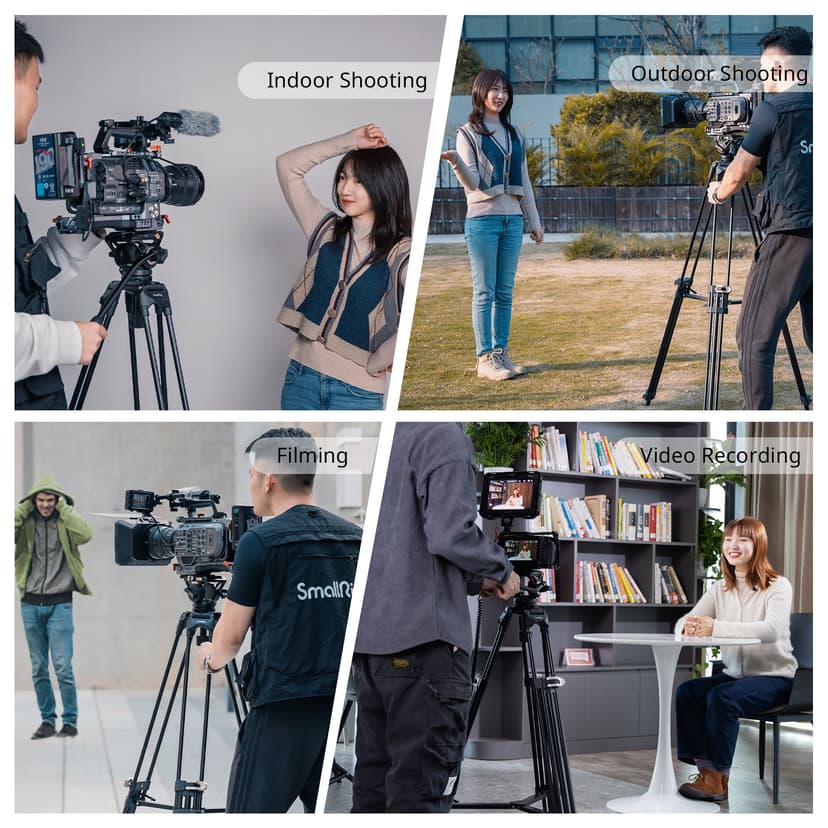Smallrig 3751 Videostativ med vätskedämpad huvud AD-01
