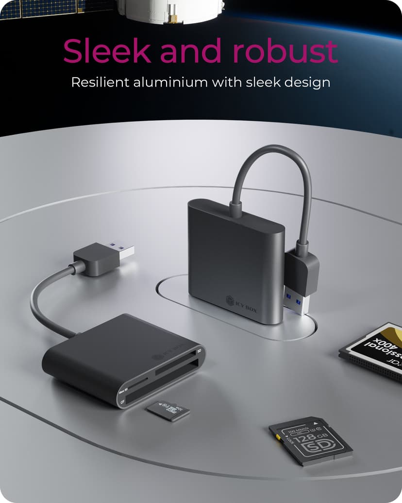Icy Box Icybox Multireader Cf,SD,Microsd
