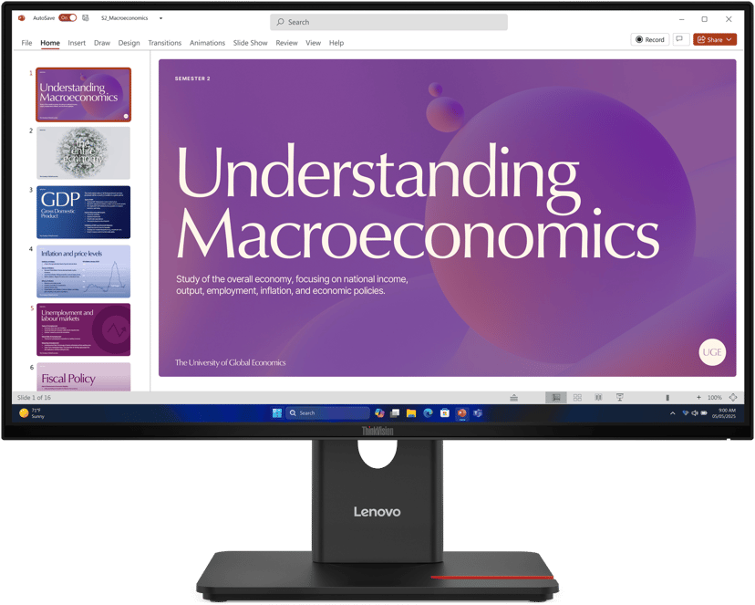 Lenovo ThinkVision T24D-40 23.8" 1920 × 1080pixels IPS 16:9 120Hz