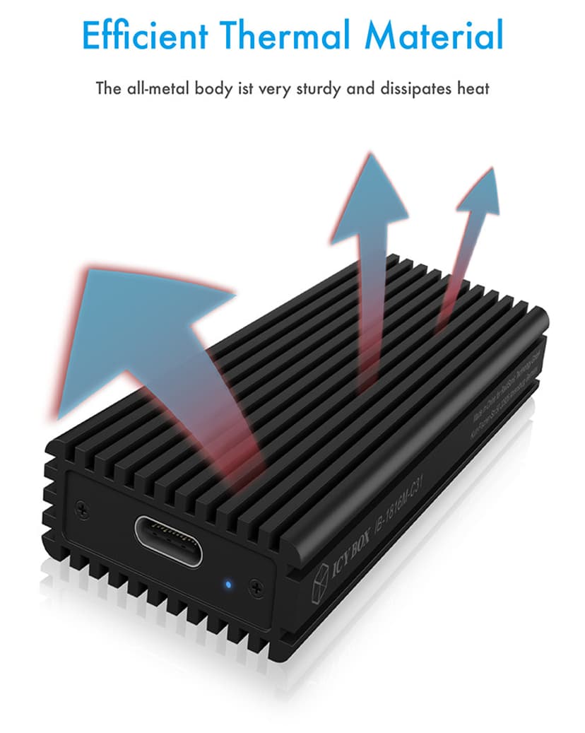 Icy Box Icybox External Enclosure m.2 Nvme SSD USB-C Black