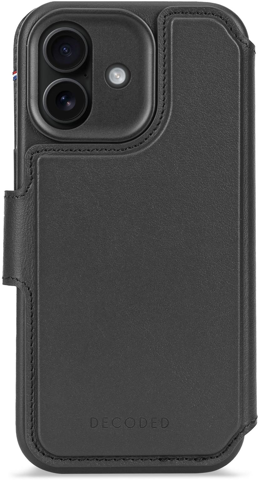Decoded Leather Detachable Wallet iPhone 17 Musta