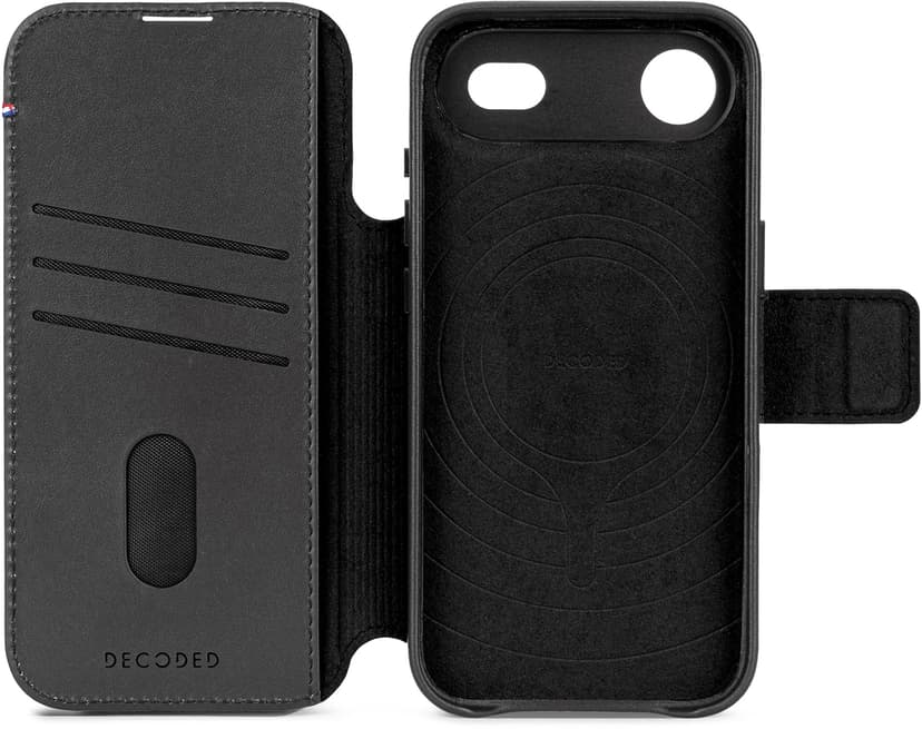 Decoded Leather Detachable Wallet iPhone Air Zwart