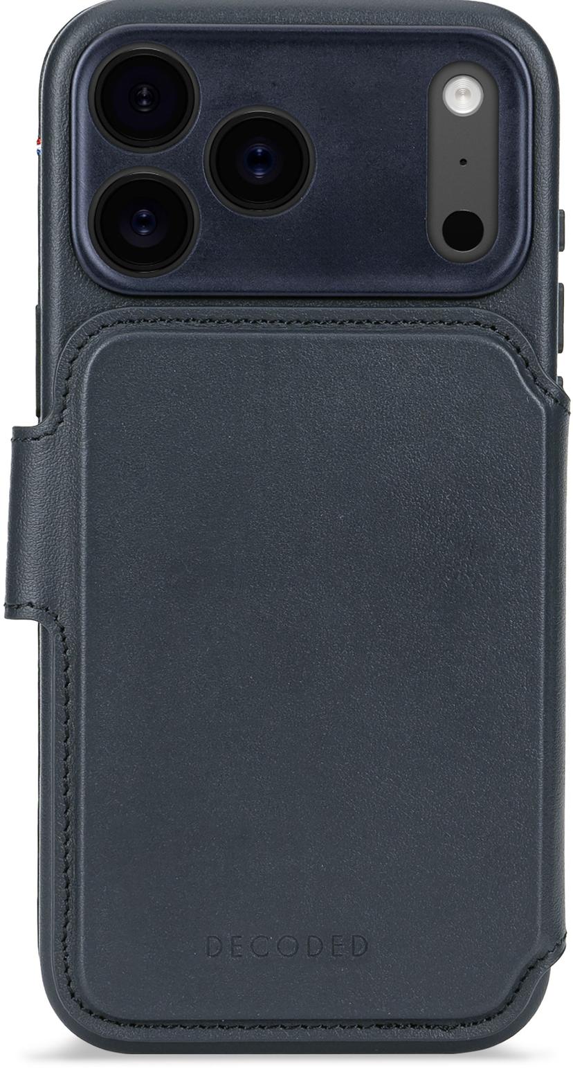 Decoded Leather Detachable Wallet iPhone 17 Pro Marinblå