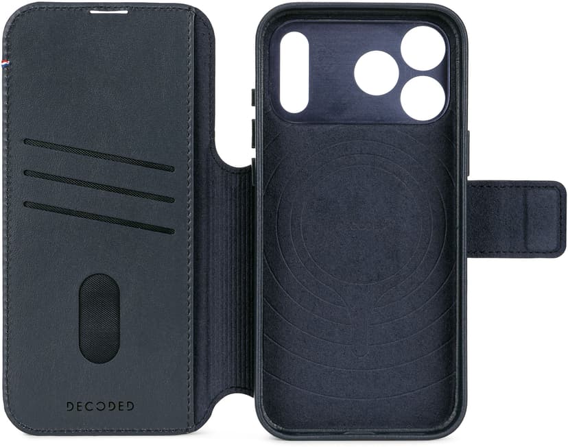 Decoded Leather Detachable Wallet iPhone 17 Pro Marinblå