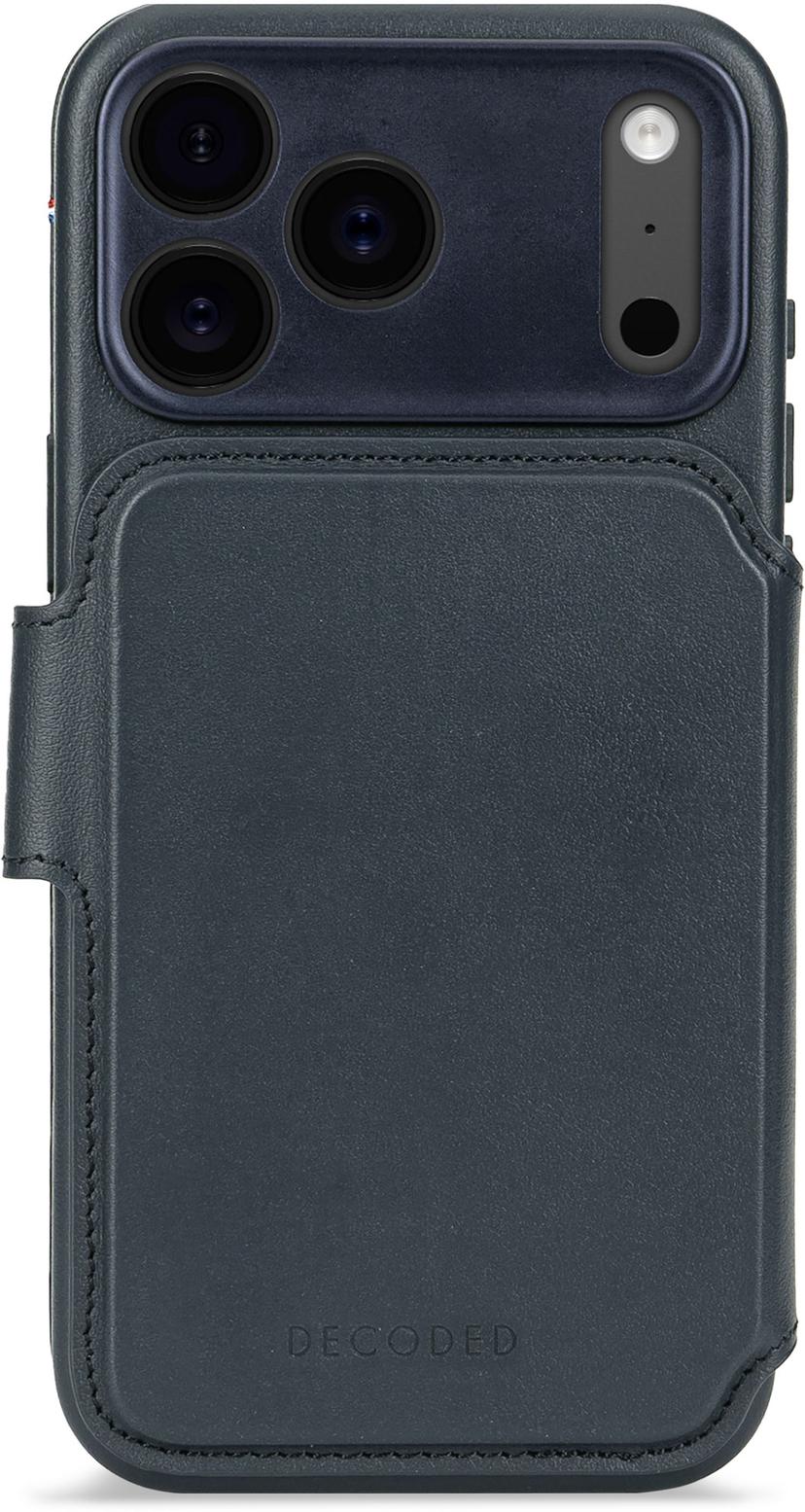 Decoded Leather Detachable Wallet iPhone 17 Pro Max Marineblå