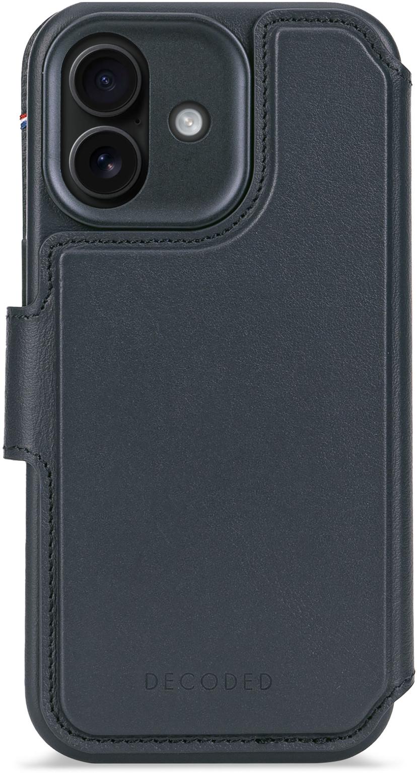 Decoded Leather Detachable Wallet iPhone 17 Marinblå