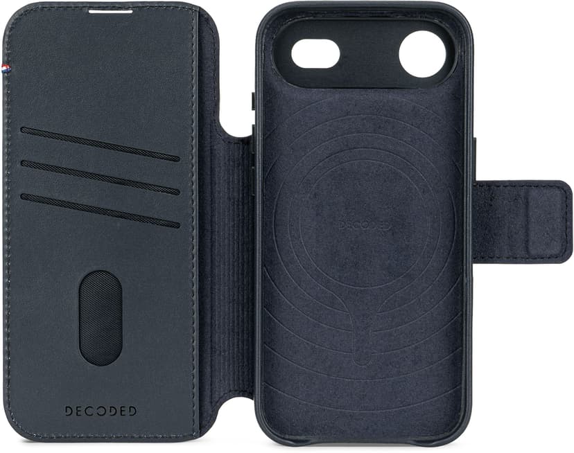 Decoded Leather Detachable Wallet iPhone Air Marinblå