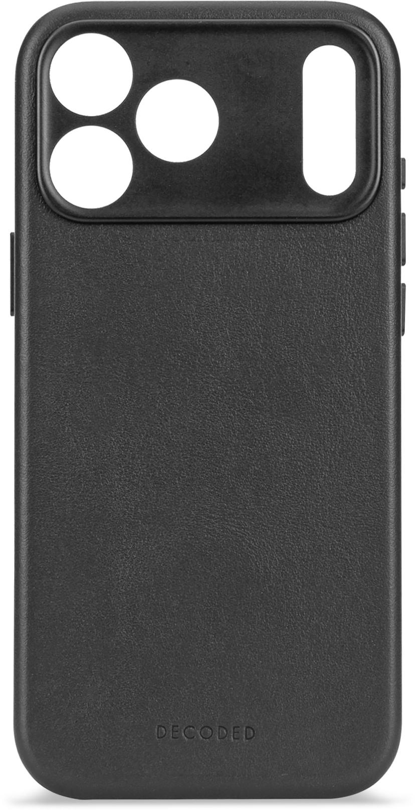 Decoded Leather Backcover iPhone 17 Pro Max Musta