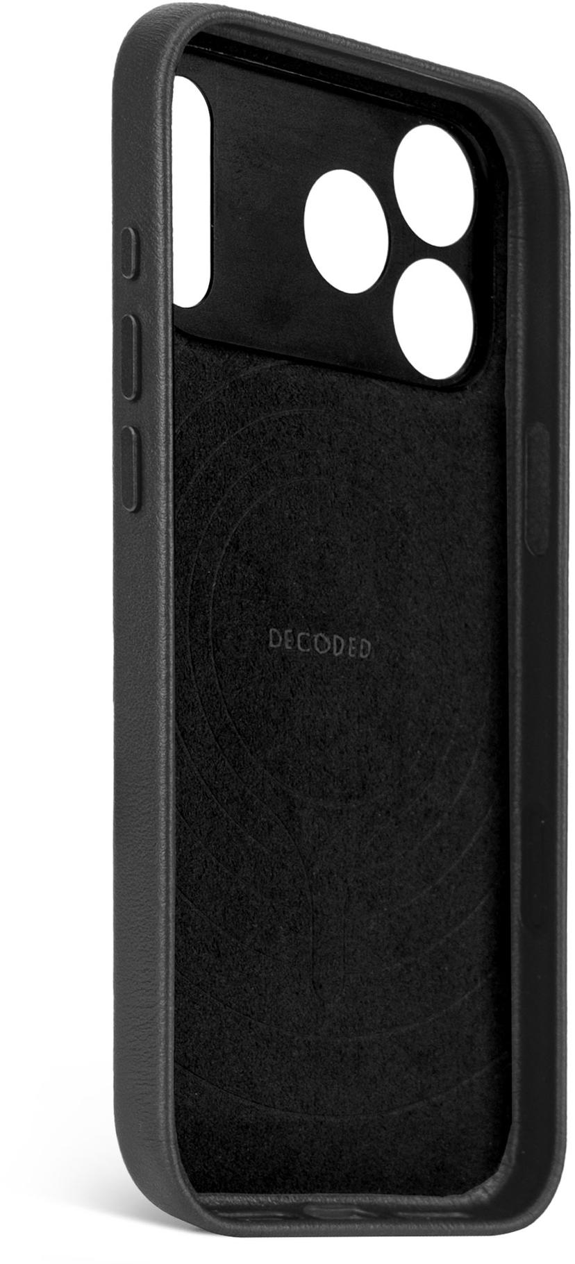 Decoded Leather Backcover iPhone 17 Pro Svart