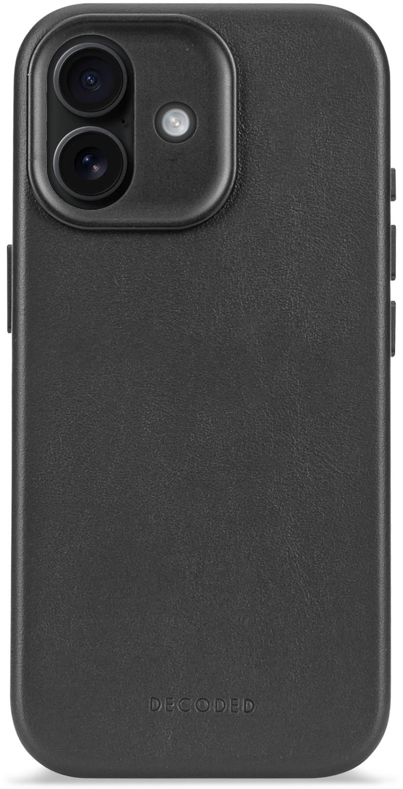 Decoded Leather Backcover iPhone 17 Sort
