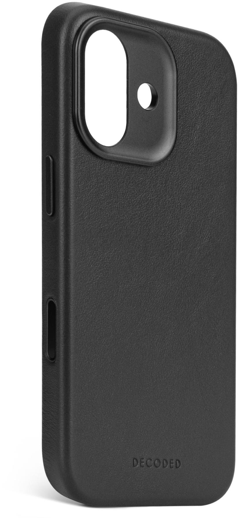 Decoded Leather Backcover iPhone 17 Sort