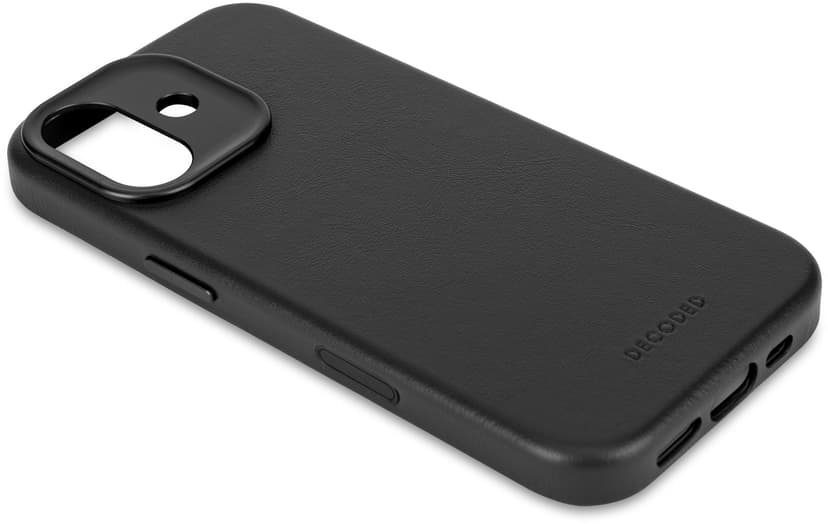 Decoded Leather Backcover iPhone 17 Sort