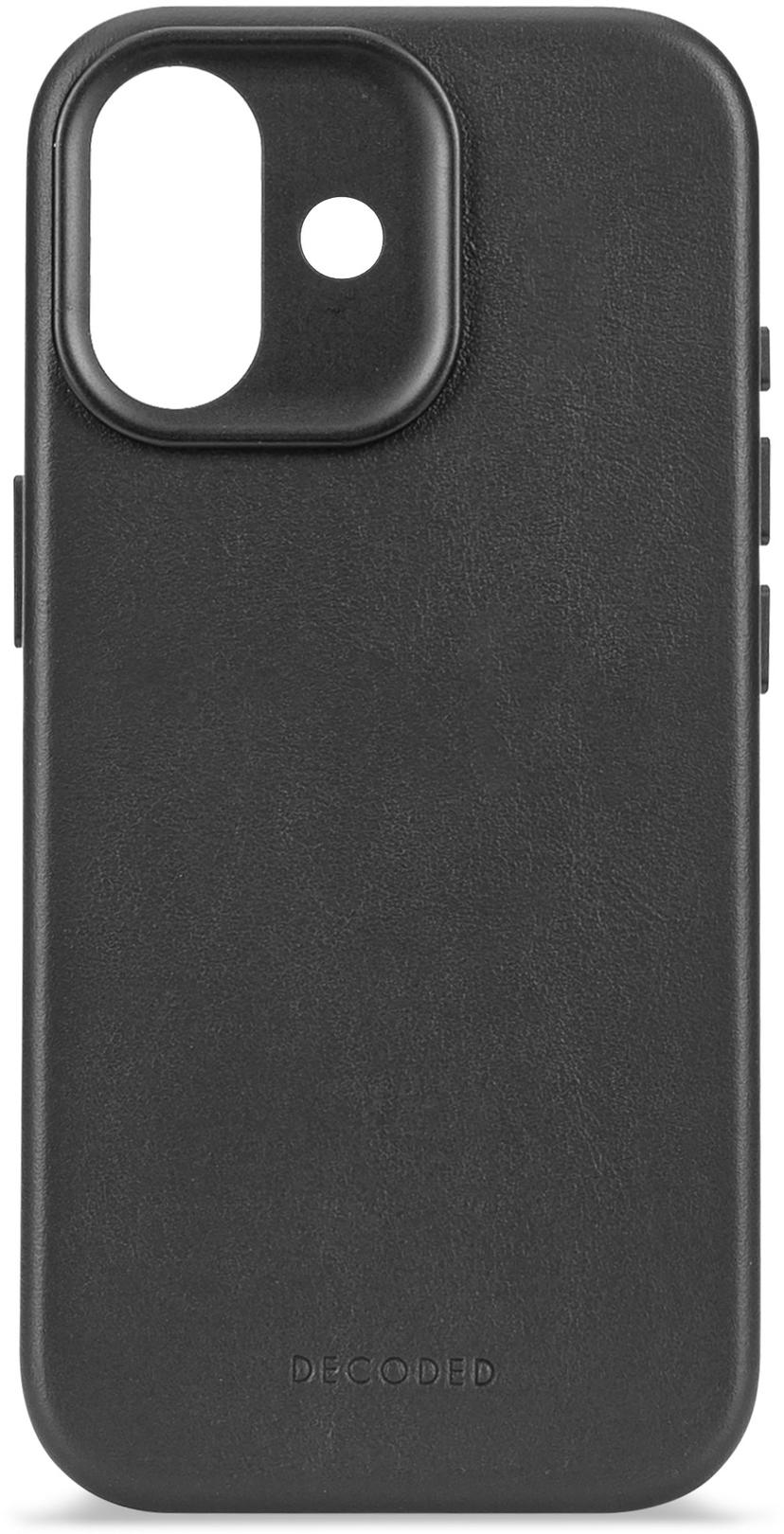 Decoded Leather Backcover iPhone 17 Zwart