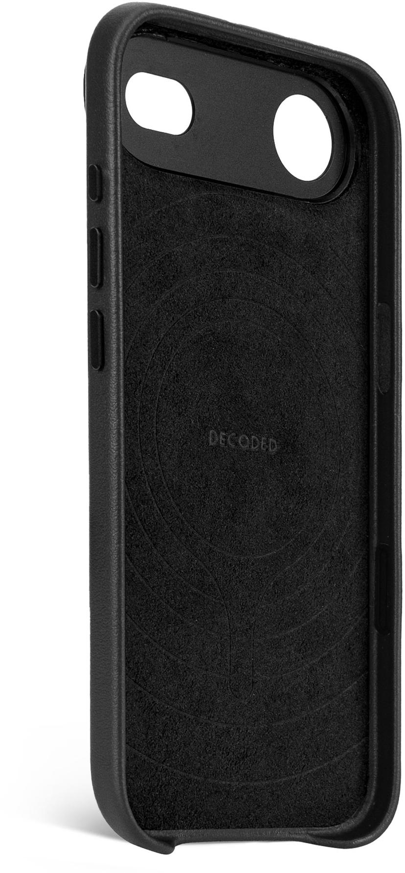 Decoded Leather Backcover iPhone Air Musta