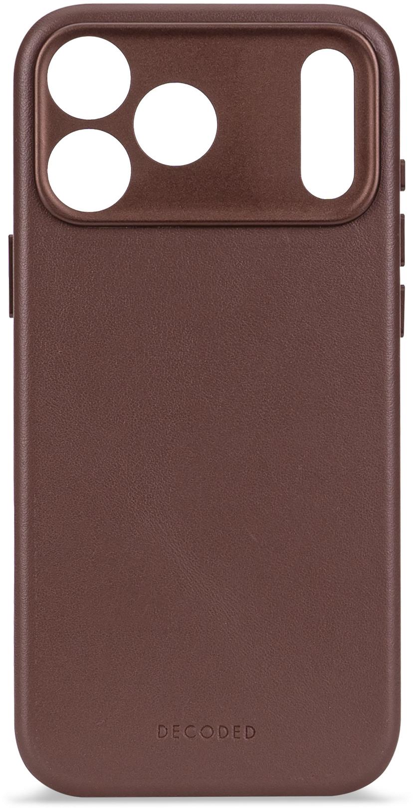 Decoded Leather Backcover iPhone 17 Pro Max Brun