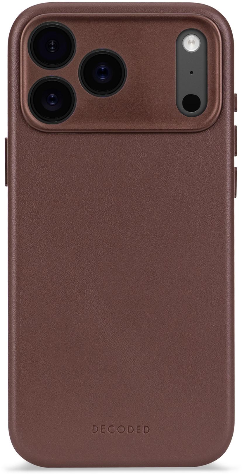 Decoded Leather Backcover iPhone 17 Pro Brun