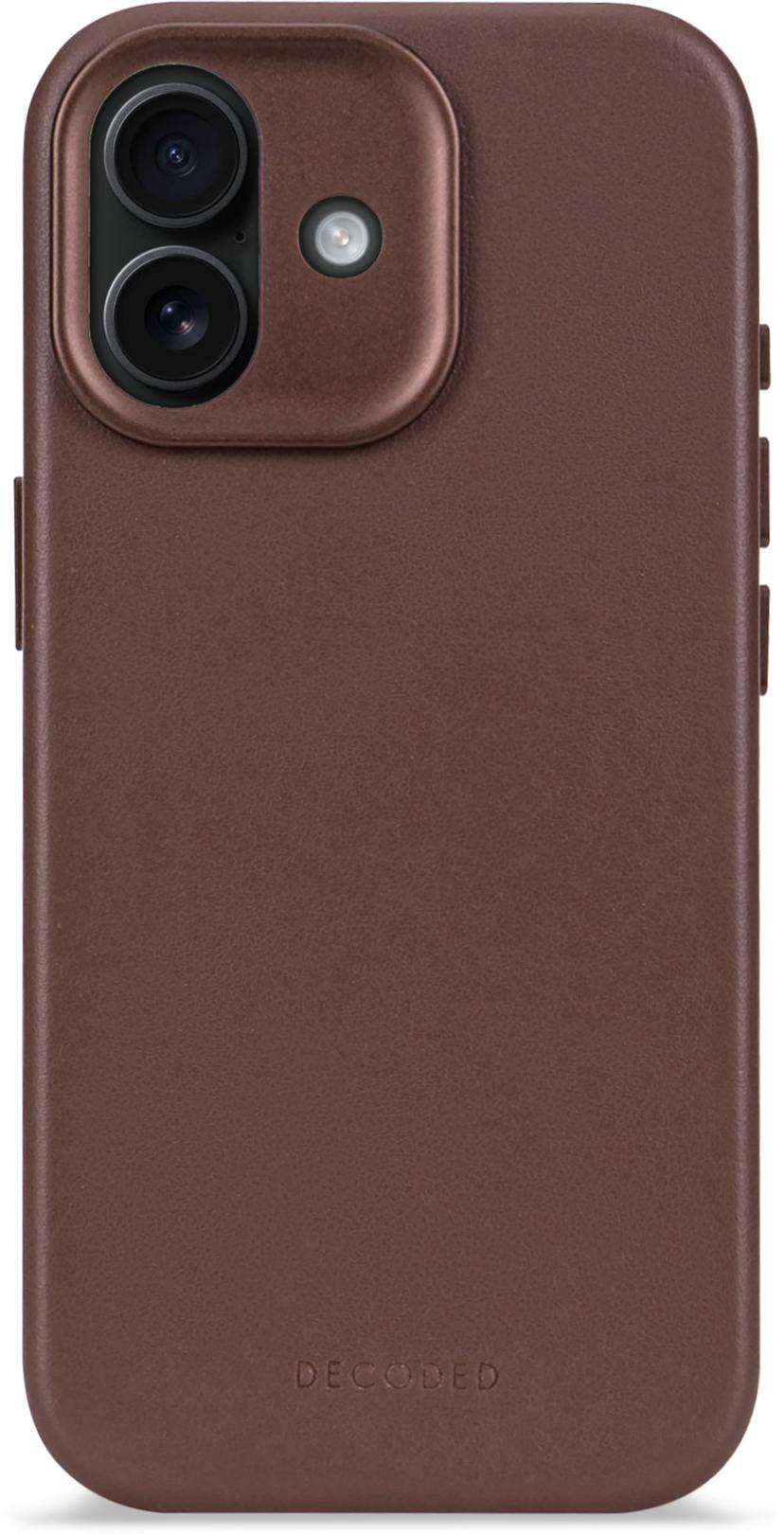 Decoded Leather Backcover iPhone 17 Ruskea