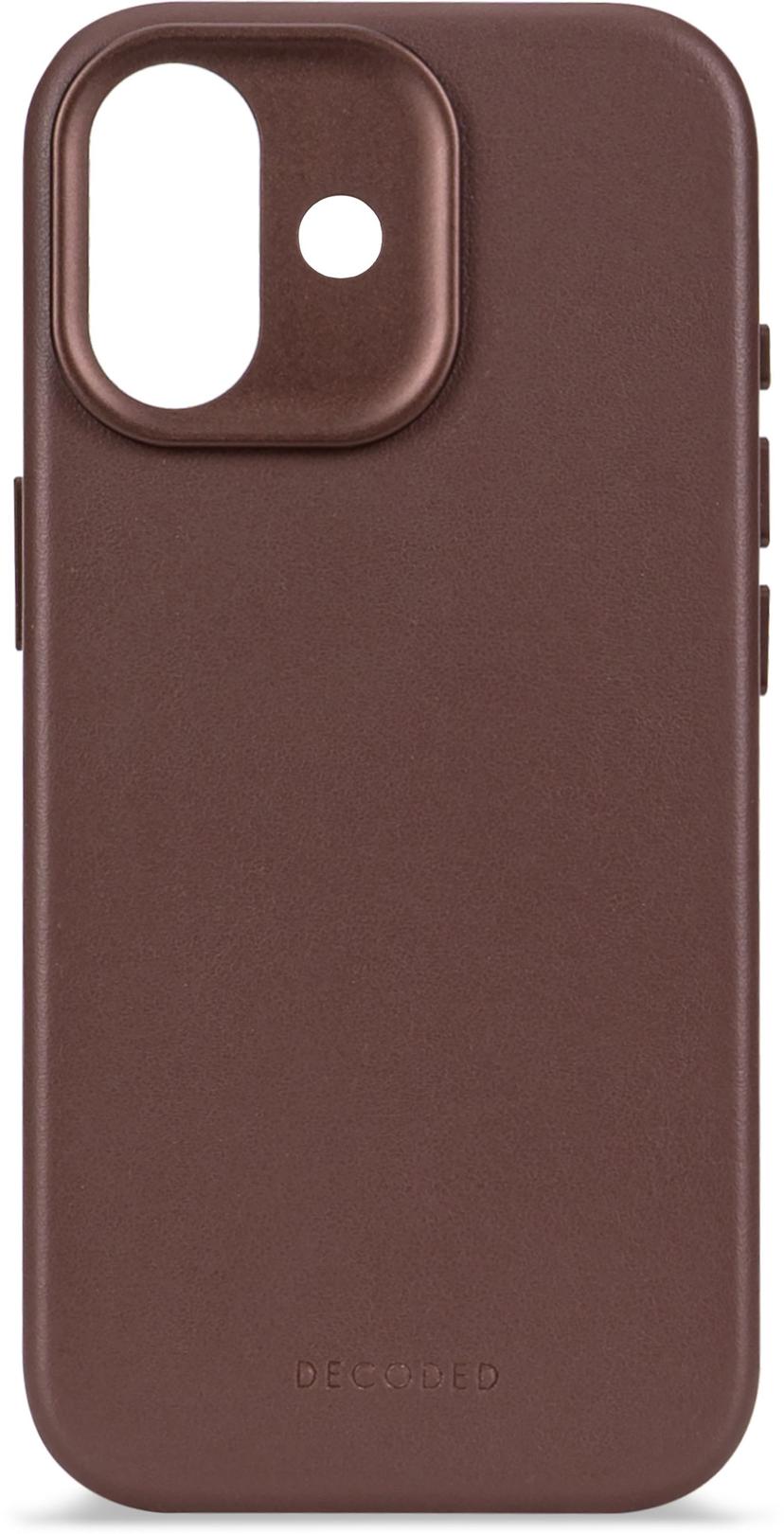Decoded Leather Backcover iPhone 17 Brun