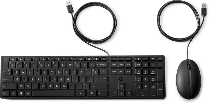 HP 320 Mouse and Keyboard Combo Kabel Nordisk
