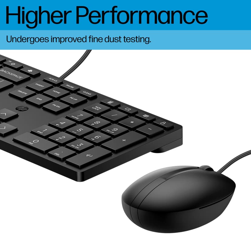 HP 320 Mouse and Keyboard Combo Kabel Nordisk